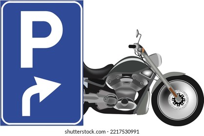 sign free parking for motorcycles and bicycles