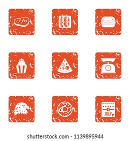 Sign of freedom icons set. Grunge set of 9 sign of freedom vector icons for web isolated on white background