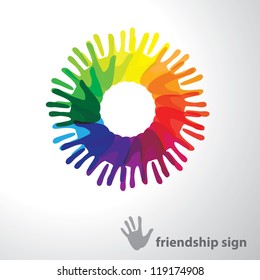 Sign of friendship. Vector design concept