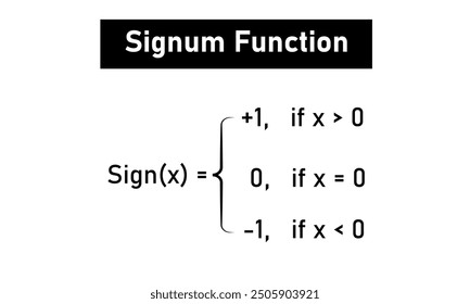 The sign function graph in mathematics.