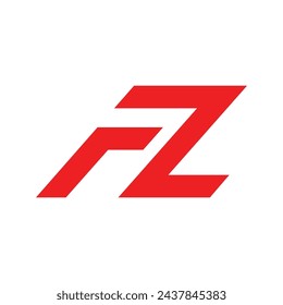 sign of fz logo vector icon illustration design 