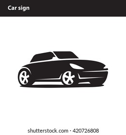 The sign for the garage or racing