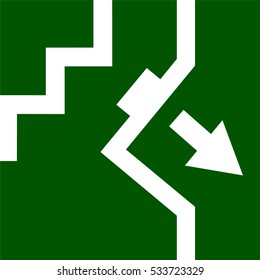 Sign garbage chute Stencil for the drawing on the wall
