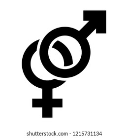 Sign Gender Difference Man Woman Stock Vector (Royalty Free) 1215731134 ...