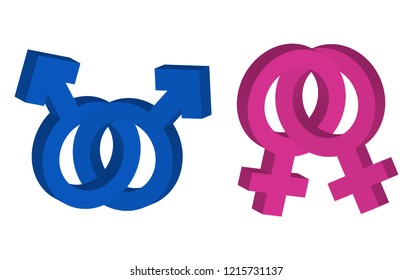 Vektor Stok Sign Gender Difference Man Woman Vector Tanpa Royalti Shutterstock