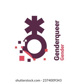 signo para géneros , icono de imagen de género píxel aislado en fondo blanco