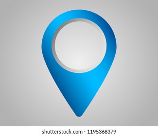Sign of geolocation. Geotag for the map.