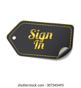 Sign In golden Vector Icon Design