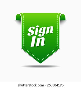 Sign In Green Vector Icon Design