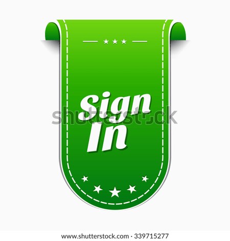 Sign In Green Vector Icon Design