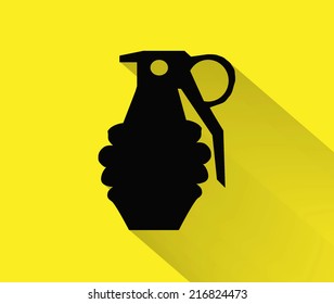 Sign grenade vector illustration