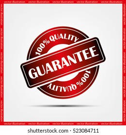 Sign guarantee vector illustration eps10. Sticker 100 percent quality.