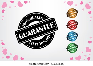 Sign guarantee vector illustration eps10. Sticker 100 percent quality. 