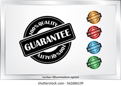 Sign guarantee vector illustration eps10. Sticker 100 percent quality 