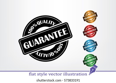 Sign guarantee vector illustration eps10. Sticker 100 percent quality 