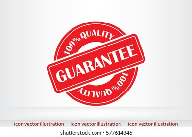 Sign guarantee vector illustration eps10. Sticker 100 percent quality 
