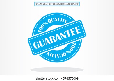 Sign guarantee vector illustration eps10. Sticker 100 percent quality 