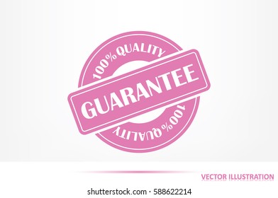Sign guarantee vector illustration eps10. Sticker 100 percent quality.