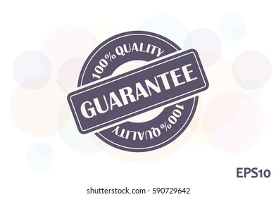 Sign guarantee vector illustration eps10. Sticker 100 percent quality 