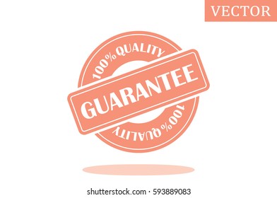 Sign guarantee vector illustration eps10. Sticker 100 percent quality 