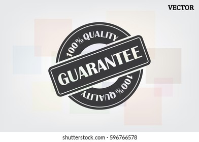 Sign guarantee vector illustration eps10. Sticker 100 percent quality.