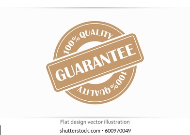 Sign guarantee vector illustration eps10. Sticker 100 percent quality.