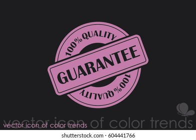 Sign guarantee vector illustration eps10. Sticker 100 percent quality.