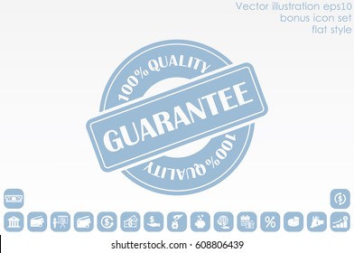 Sign guarantee vector illustration eps10. Sticker 100 percent quality.