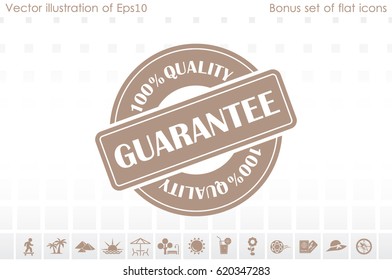 Sign guarantee vector illustration eps10. Sticker 100 percent quality.