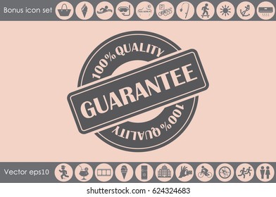 Sign guarantee vector illustration eps10. Sticker 100 percent quality.
