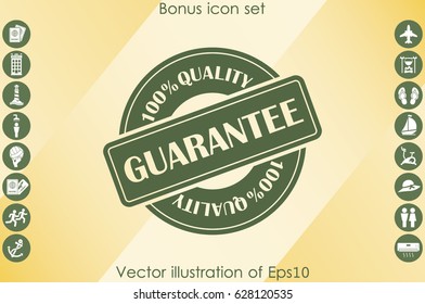 Sign guarantee vector illustration eps10. Sticker 100 percent quality.