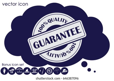 Sign guarantee vector illustration eps10. Sticker 100 percent quality.