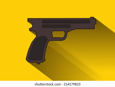 Sign of gun reflect background vector illustration
