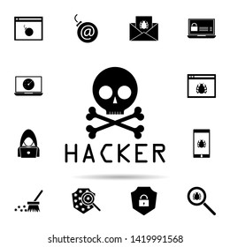 sign of hackers icon. Universal set of hacker for website design and development, app development
