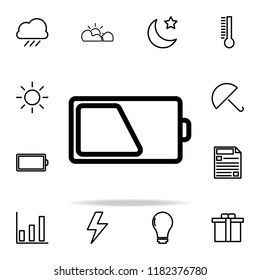 sign half charge icon. web icons universal set for web and mobile on white background