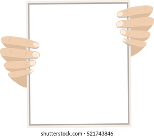 the sign in hand