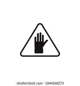 sign hand icon. Element of danger signs icon. Premium quality graphic design icon. Signs and symbols collection icon for websites, web design, mobile app on white background