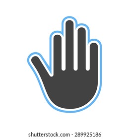 Sign, hand, screen icon vector image. Can also be used for mobile apps, phone tab bar and settings. Suitable for use on web apps, mobile apps and print media