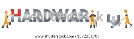 Sign for Hardware store selling work materials