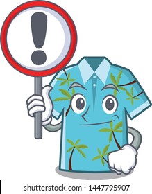 With sign hawaiian shirt in the mascot shape