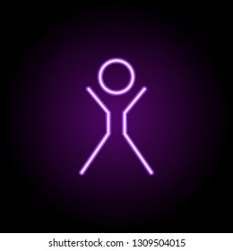 sign of healthy person icon. Elements of web in neon style icons. Simple icon for websites, web design, mobile app, info graphics