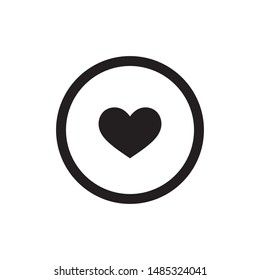 Sign with heart, button, linear simple. Infographic