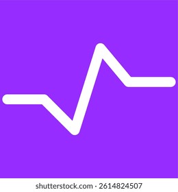 Sign of heartbeat icon with purple background