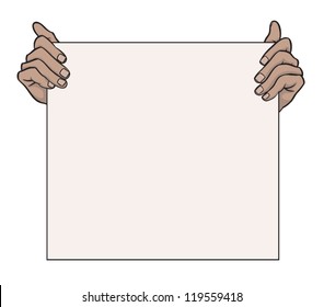 Sign Held in Hands