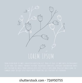 Sign with herbs and spice pattern