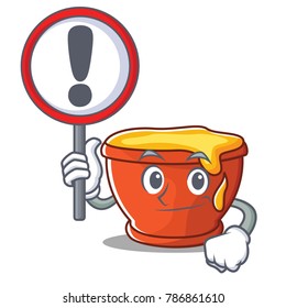 With sign honey character cartoon style