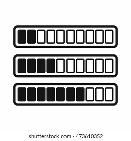 Sign horizontal columns download online icon in simple style isolated on white background. Loading symbol