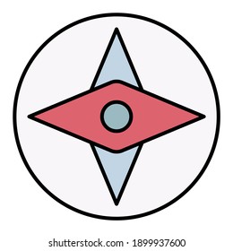 sign horizontal wind direction using soft color and filled line style