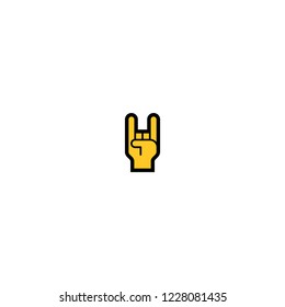 Sign of The Horns Vector Isolated Icon