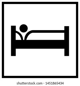 sign hotel bed illustration vector